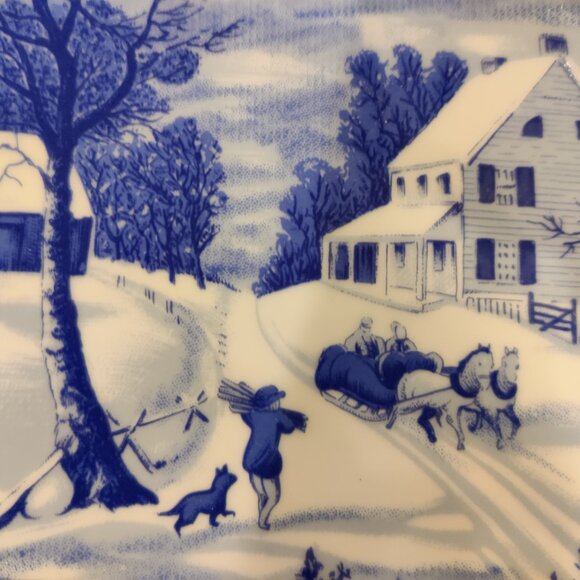 Currier & Ives Christmas Plate - Picture 4 of 6